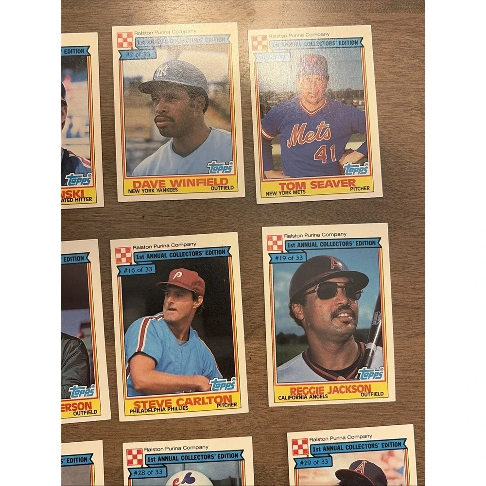 1984 Topps Ralston Purina Baseball Card Lot Of 13 Cards Henderson, Winfield, NMT